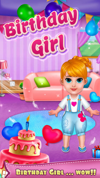 Baby Girl Birthday Party - Cake & Cards Decoration screenshot 2