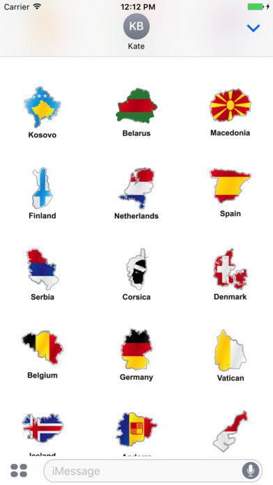 Europe country flags emoji screenshot 3