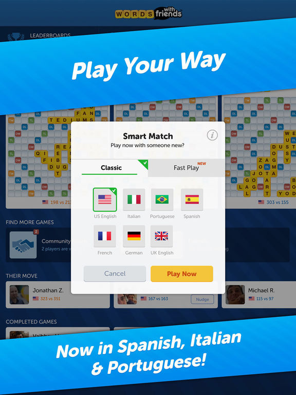 Screenshots of Words With Friends Classic for iPad