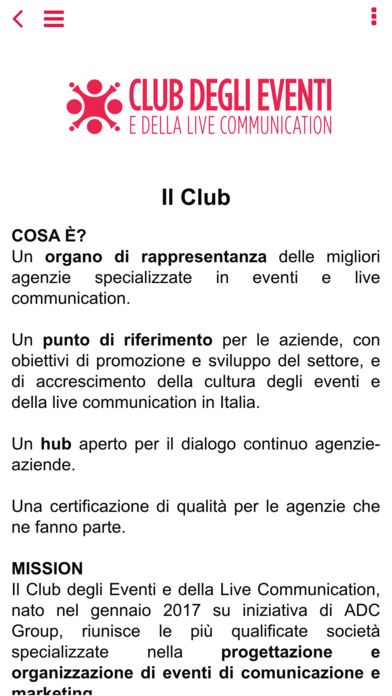 Club Eventi screenshot 2