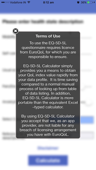 EQ-5D-5L Calculator screenshot 3