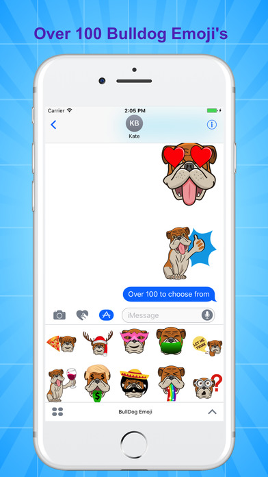 Bulldog Face Emoji and Stickers screenshot 3