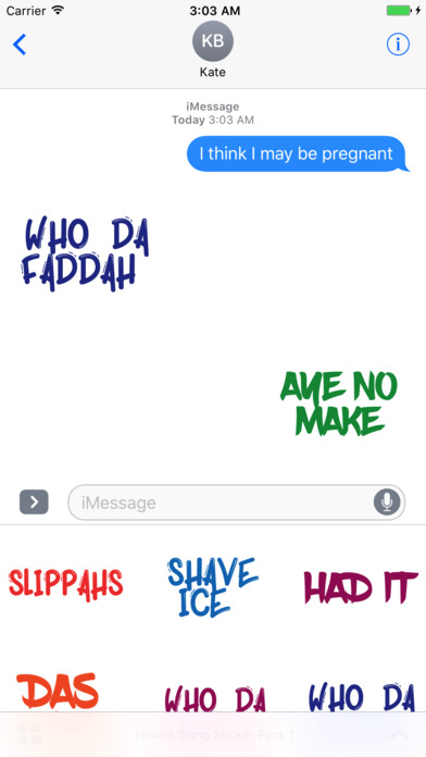 Hawaii Slang Sticker Pack 1 screenshot 2