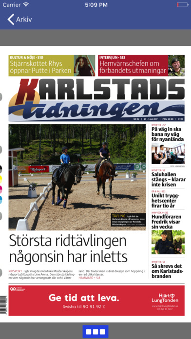 Karlstads-Tidningen e-tidning screenshot 2