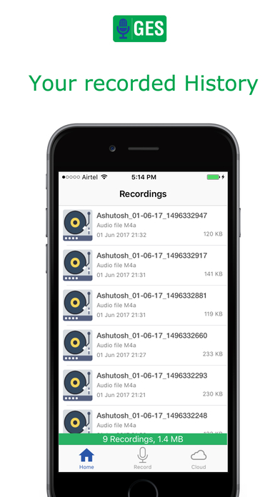 GES - Voice Recording App screenshot 2
