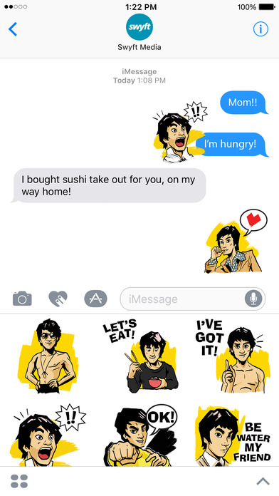 Bruce Lee Stickers for iMessage screenshot 2