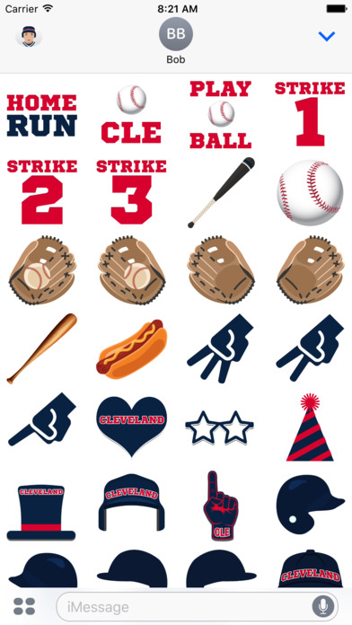 Cleveland Baseball Stickers & Emojis screenshot 4