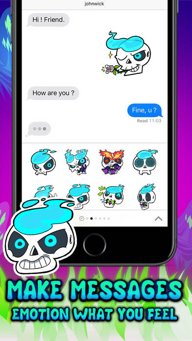 Skullboy Stickers for iMessage screenshot 2