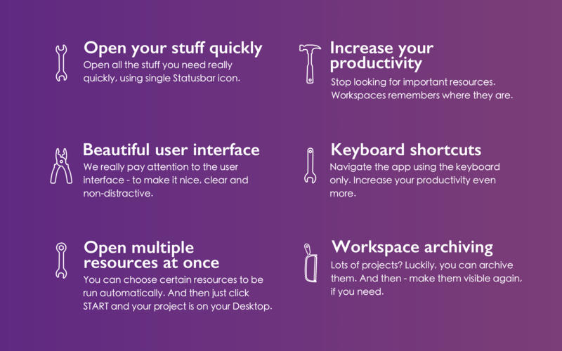 Workspaces 2.0.3 Mac 破解版 - 优秀的工作空间快速切换工具