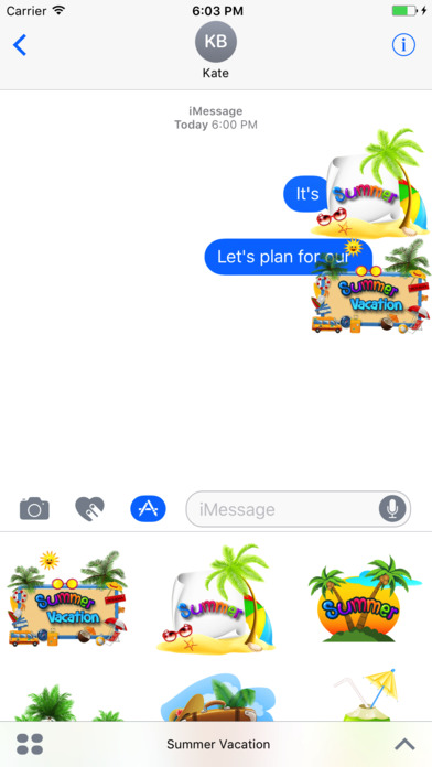 Summer Vacation Emoji screenshot 2