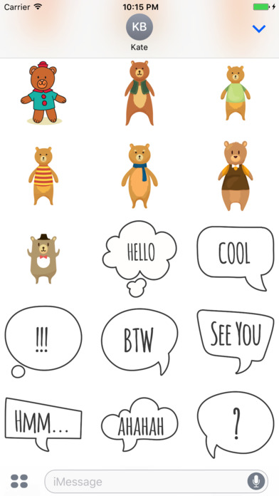 Teddy Bears Stickers for iMessage screenshot 3