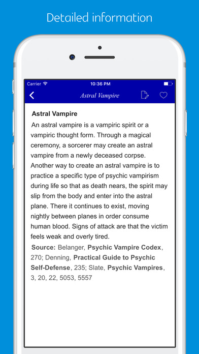 Vampire Mythology Dictionary screenshot 2