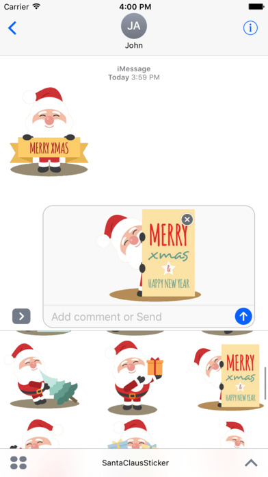 Cute Santa Claus Sticker screenshot 2