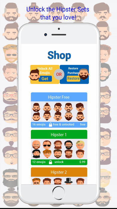 HipsterMoji - Hipster Emojis Keyboard screenshot 4