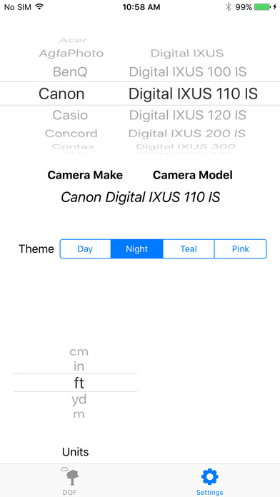 Camera DOF Calculator screenshot 3