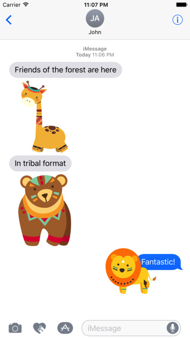 Tribal Ethnic Animals Stickers screenshot 4