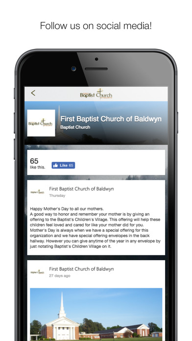 Baldwyn First Baptist Church screenshot 2