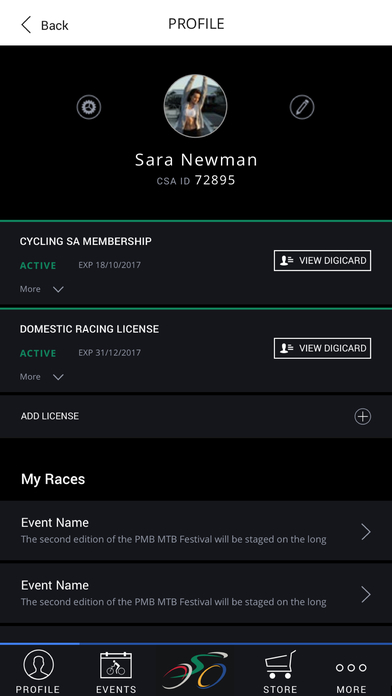 CyclingSA Events screenshot 2