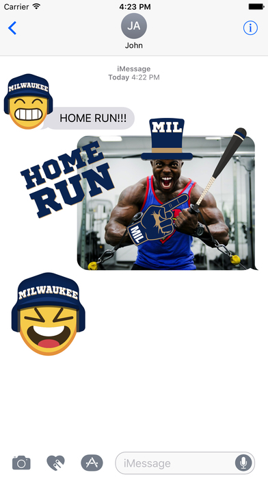 Milwaukee Baseball Stickers & Emojis screenshot 2