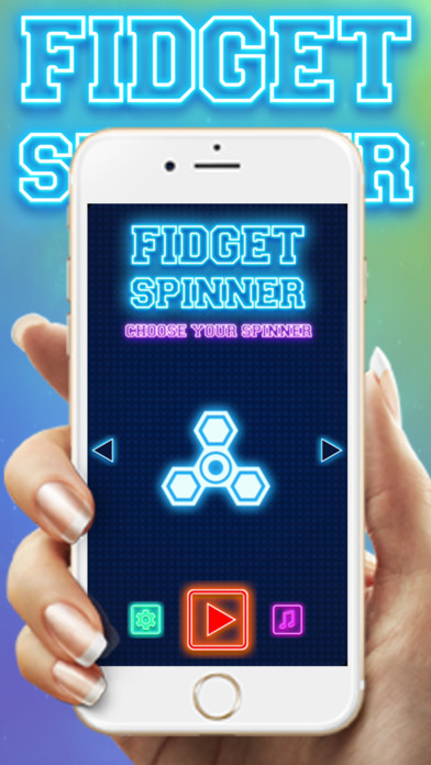 Fidget Spinner Neon 3D Simulation screenshot 3