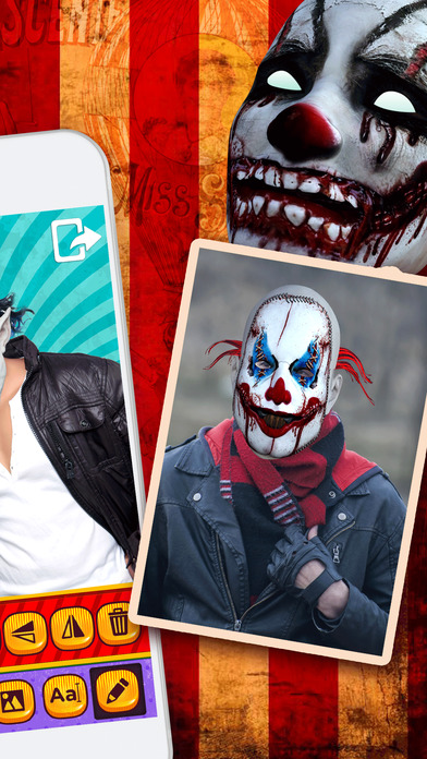Scary Clown Photo Prank – Spooky Face Camera screenshot 2