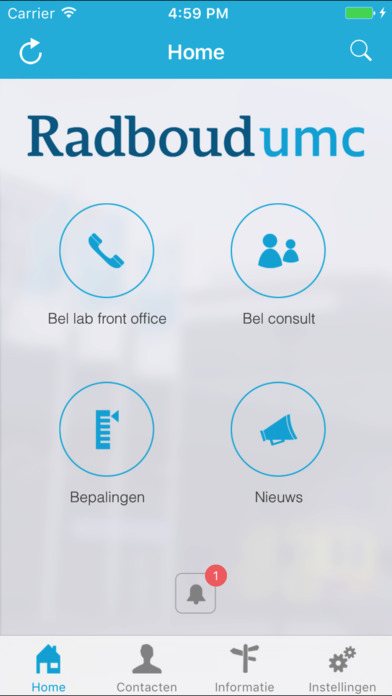 Radboudumc eLabgids screenshot 2