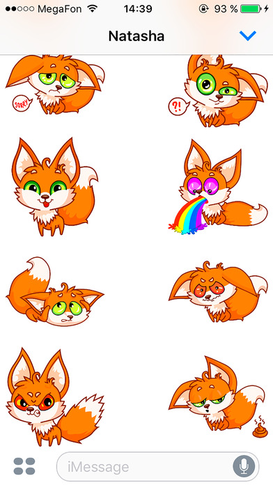 Fox - Beautiful cute stickers screenshot 3