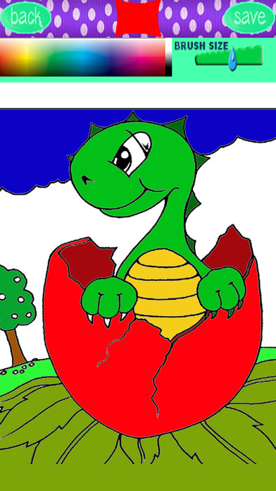 Coloring Book Painting Games Dinosaur Cartoon screenshot 2