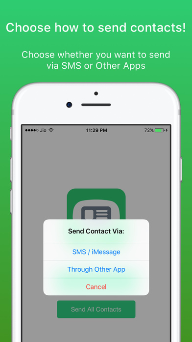Contacts Via SMS: Send Contacts by SMS screenshot 3