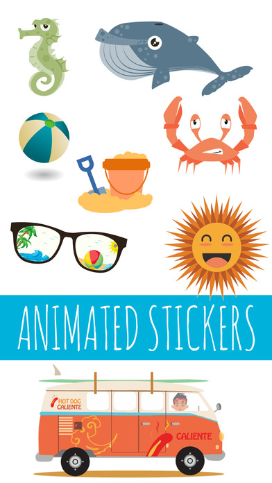 Hot Summer Animated Stickers screenshot 2