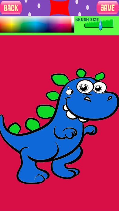 Drawing Dinosaur Lovely Coloring Book Games screenshot 2