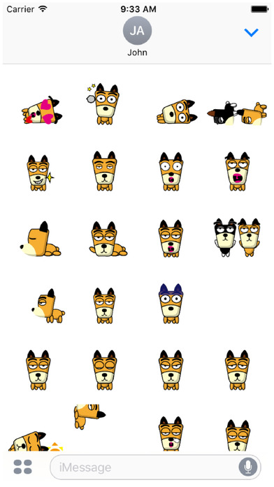 TF-Dog Animation 3 Stickers screenshot 2