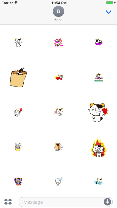 Fun Yellow Ear Cat Stickers screenshot 3