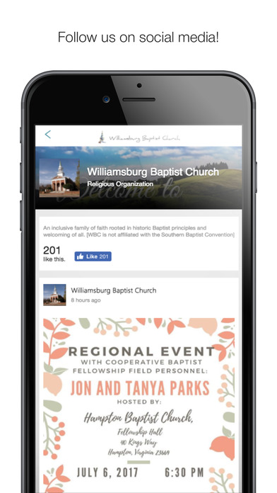 Williamsburg Baptist Church screenshot 2