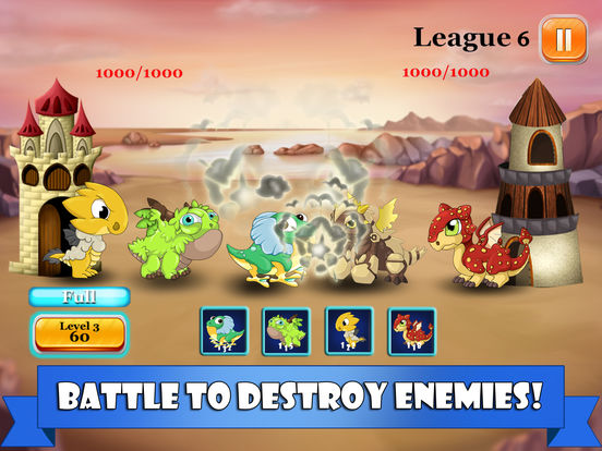 Dragon War: Dragons Fighting & Battle game для iPad