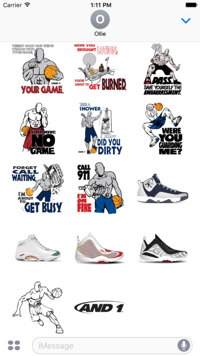 AND1 Basketball Trash Talk Stickers - Series 1 screenshot 3