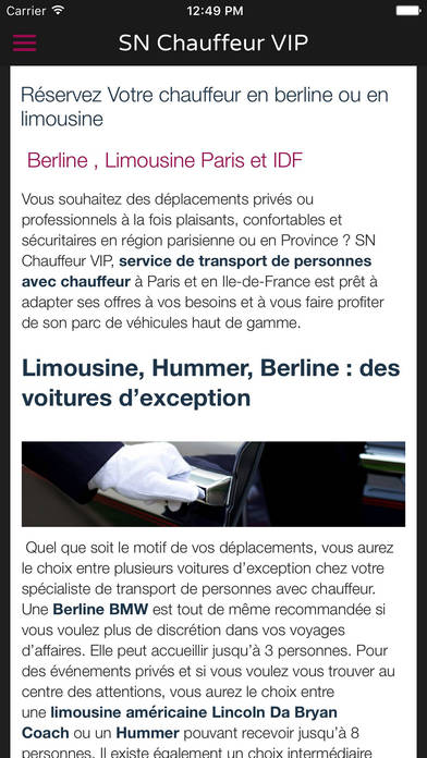 SN Chauffeur-VIP screenshot 3
