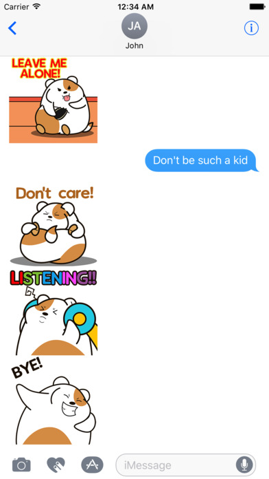 Animated Very Fat Hamster Stickers screenshot 3