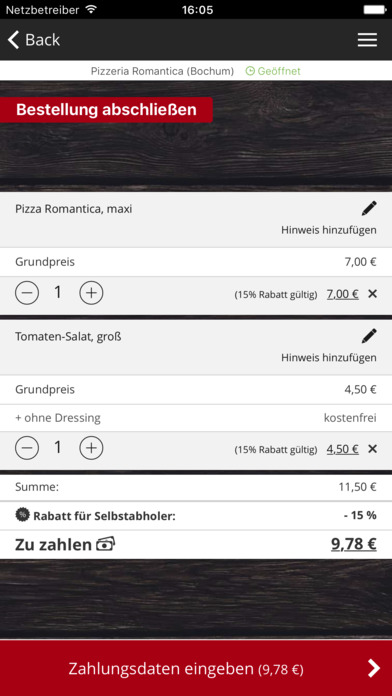 Pizzeria Romantica Bochum screenshot 2
