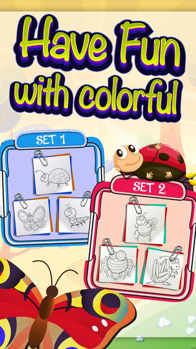 Coloring Book for Insect Cartoon Pro screenshot 2