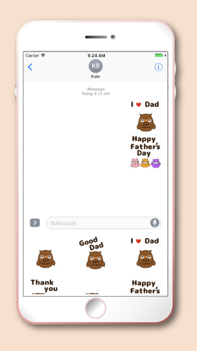 Owl Dad  for Father's day Kawaii emoji screenshot 3
