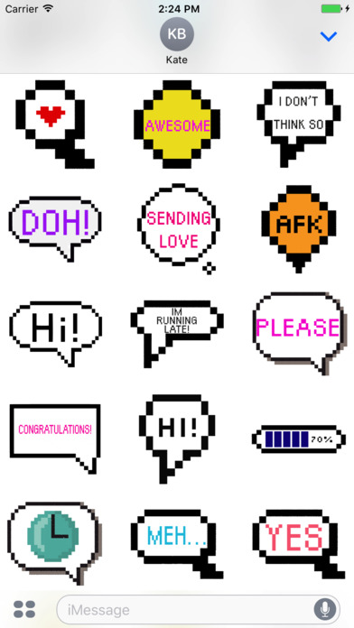 Pixel Messages Stickers screenshot 2