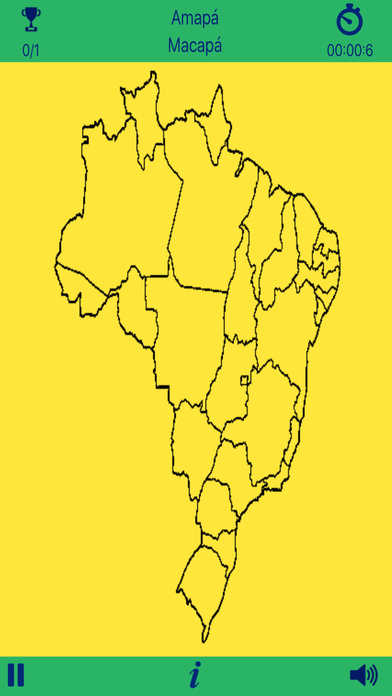 Geogems Brazil State-Capital Map Quiz screenshot 2