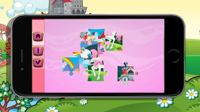 Princess And Pink horse Jigsaw Puzzles Games screenshot 4