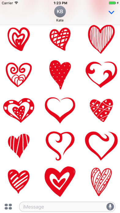 Love Hearts stickers for text screenshot 4