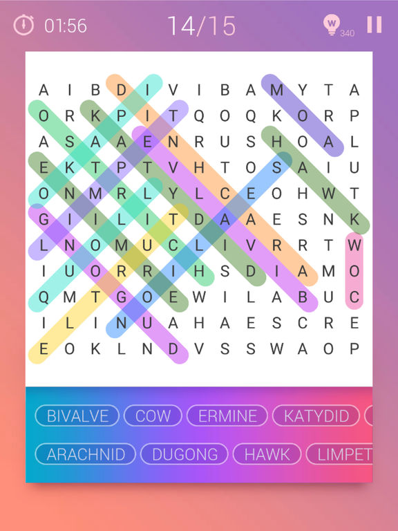 Screenshots of Word Search Pro‧ for iPad