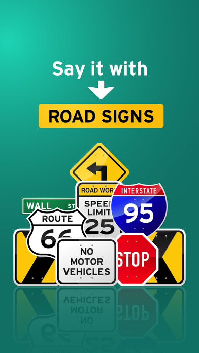 100+ Glossy Road Signs Sticker Pack App Download - Android APK