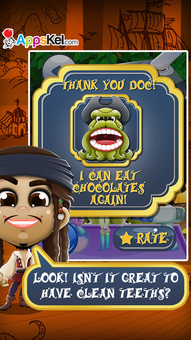 Captain Pirates Dentist – Tooth Game for Kids screenshot 3