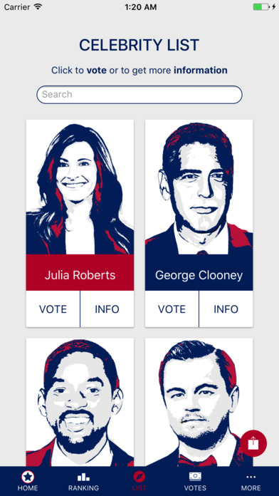 Vote Game -Celebrity4President screenshot 3