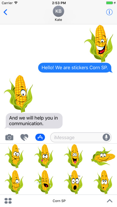 Corn SP emoji stickers screenshot 4